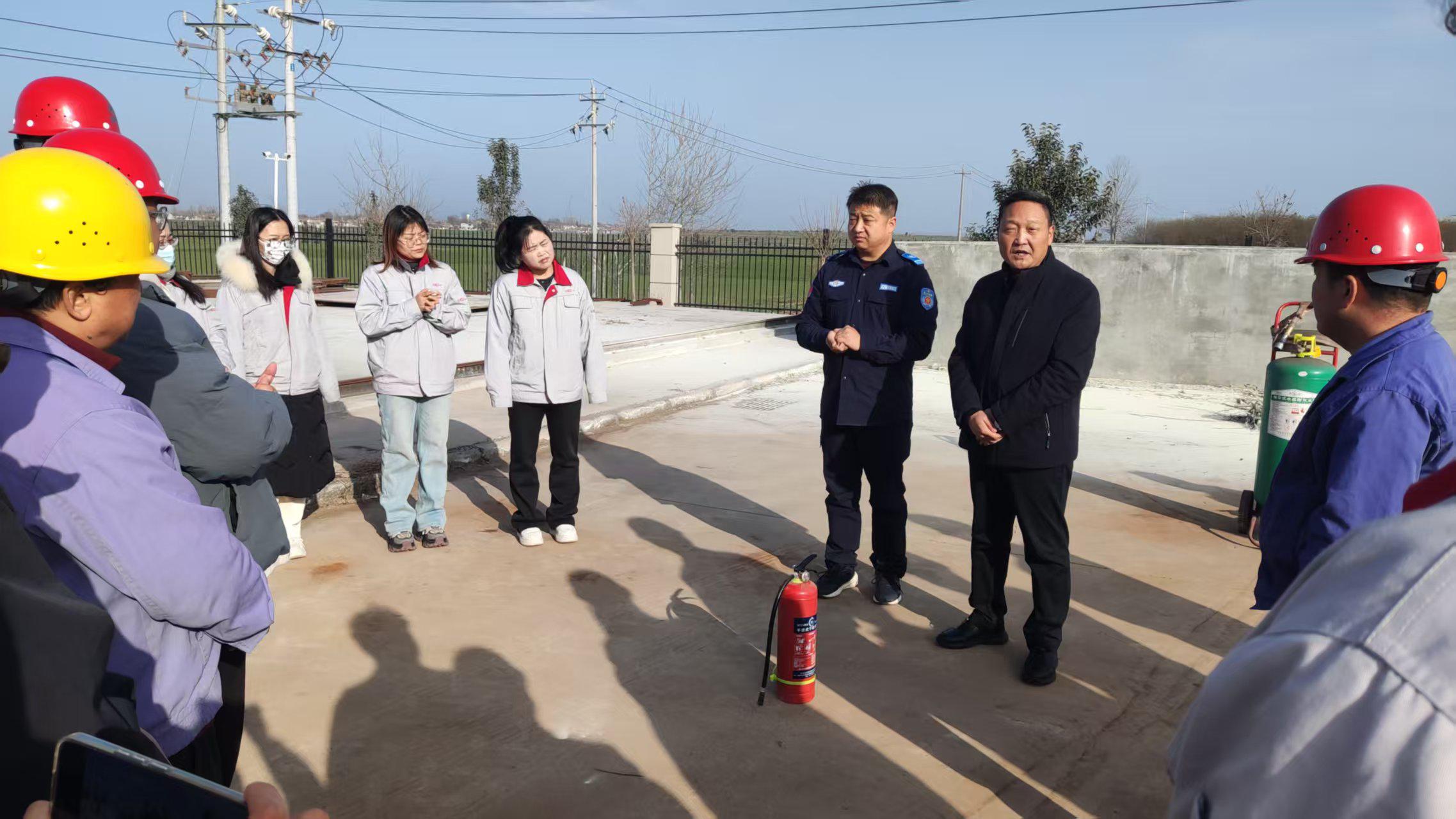 The company organizes practical training on fire safety