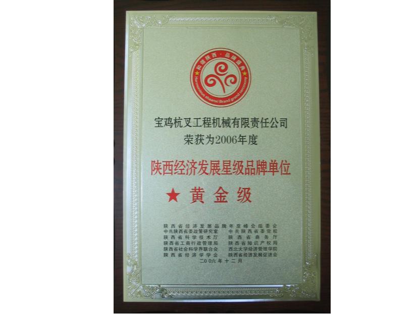 Shaanxi Economic Development Gold Star Brand Unit